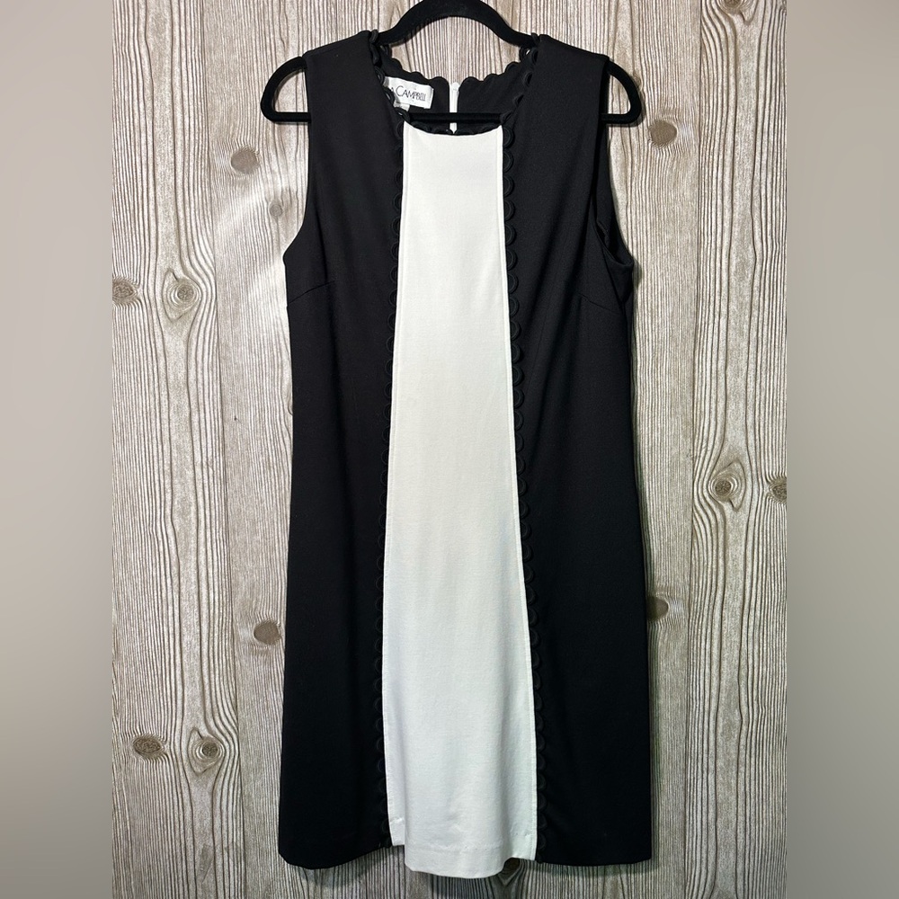 Sara Campbell Black and White Midi Dress